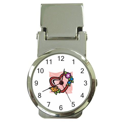 heart1754 Money Clip Watch from ArtsNow.com Front
