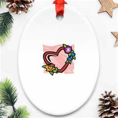 heart1754 Oval Ornament (Two Sides) from ArtsNow.com Front