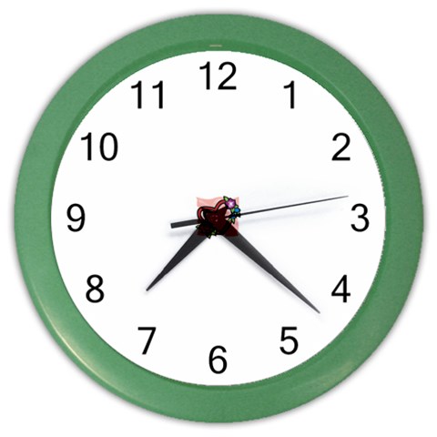 heart1754 Color Wall Clock from ArtsNow.com Front
