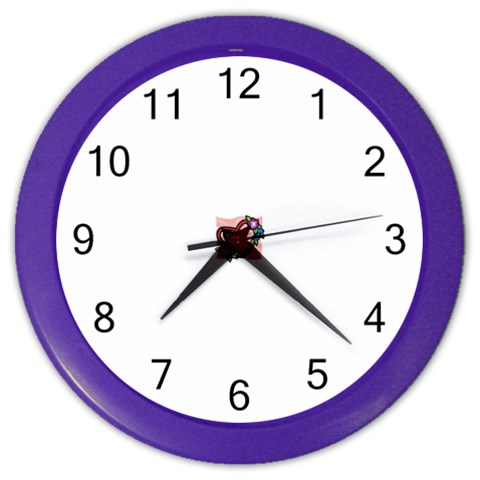 heart1754 Color Wall Clock from ArtsNow.com Front