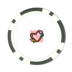 heart1754 Poker Chip Card Guard from ArtsNow.com Front