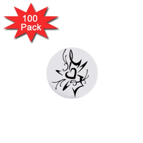 heart1497 1  Mini Button (100 pack)  from ArtsNow.com Front