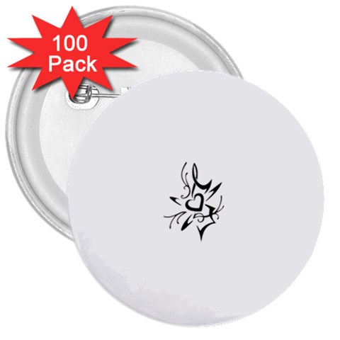 heart1497 3  Button (100 pack) from ArtsNow.com Front