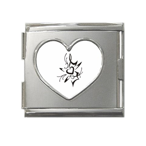 heart1497 Mega Link Heart Italian Charm (18mm) from ArtsNow.com Front