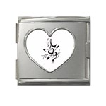heart1497 Mega Link Heart Italian Charm (18mm)