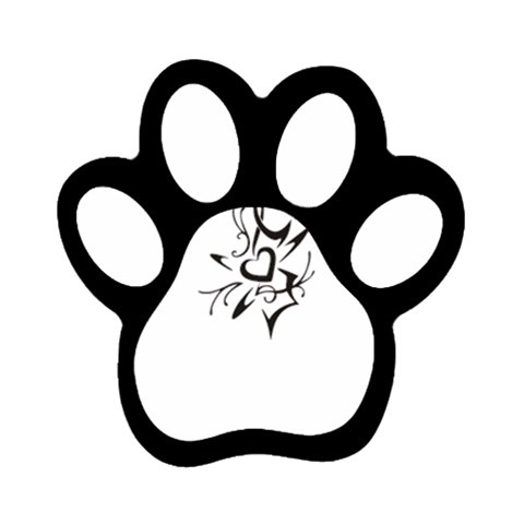 heart1497 Magnet (Paw Print) from ArtsNow.com Front
