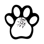 heart1497 Magnet (Paw Print)