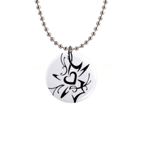 heart1497 1  Button Necklace from ArtsNow.com Front