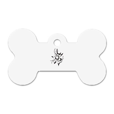 heart1497 Dog Tag Bone (One Side) from ArtsNow.com Front
