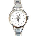 flowertribal5743 Round Italian Charm Watch