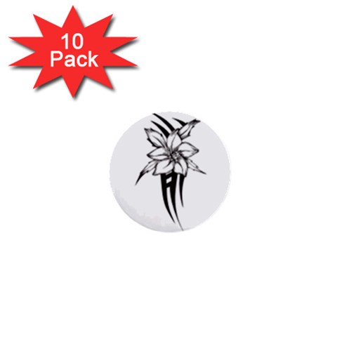 flowertribal5743 1  Mini Button (10 pack)  from ArtsNow.com Front