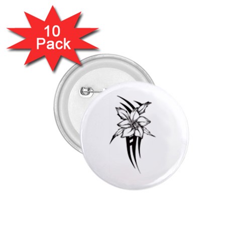 flowertribal5743 1.75  Button (10 pack)  from ArtsNow.com Front