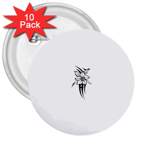 flowertribal5743 3  Button (10 pack) from ArtsNow.com Front
