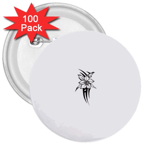 flowertribal5743 3  Button (100 pack) from ArtsNow.com Front