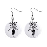 flowertribal5743 1  Button Earrings