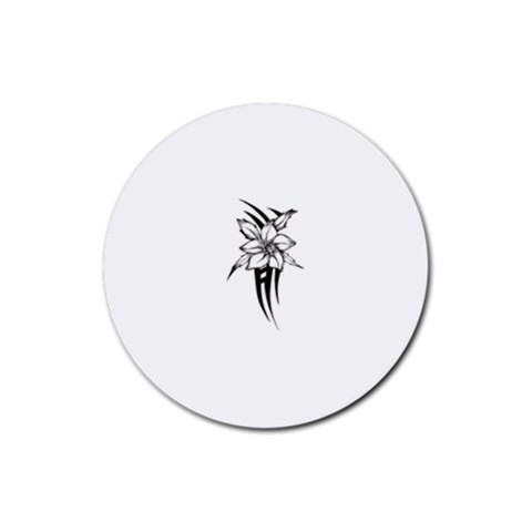 flowertribal5743 Rubber Round Coaster (4 pack) from ArtsNow.com Front