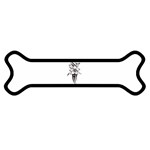 flowertribal5743 Magnet (Dog Bone)