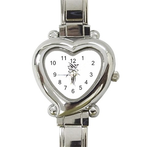 flowertribal5743 Heart Italian Charm Watch from ArtsNow.com Front