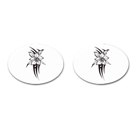 flowertribal5743 Cufflinks (Oval) from ArtsNow.com Front(Pair)