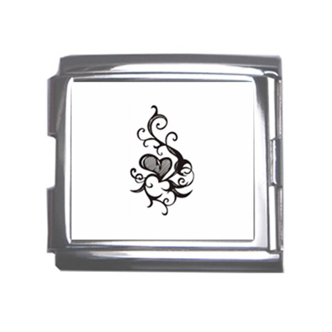 heart5642 Mega Link Italian Charm (18mm) from ArtsNow.com Front
