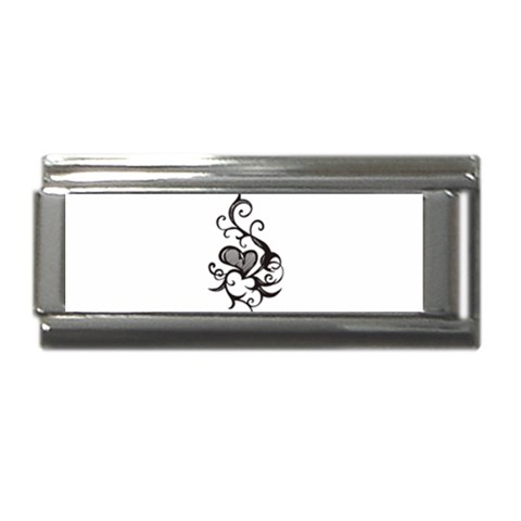 heart5642 Superlink Italian Charm (9mm) from ArtsNow.com Front