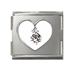 heart5642 Mega Link Heart Italian Charm (18mm)