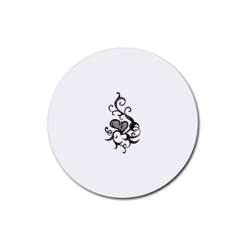 heart5642 Rubber Coaster (Round) from ArtsNow.com Front