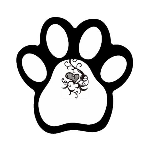 heart5642 Magnet (Paw Print) from ArtsNow.com Front