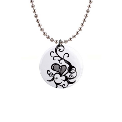 heart5642 1  Button Necklace from ArtsNow.com Front