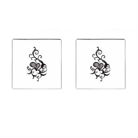 heart5642 Cufflinks (Square) from ArtsNow.com Front(Pair)