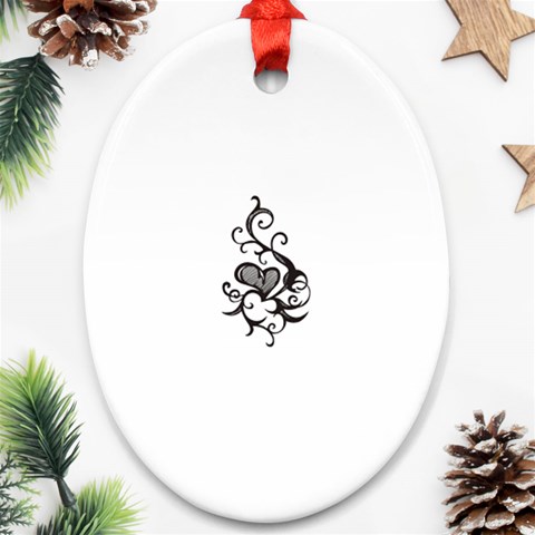 heart5642 Oval Ornament (Two Sides) from ArtsNow.com Front