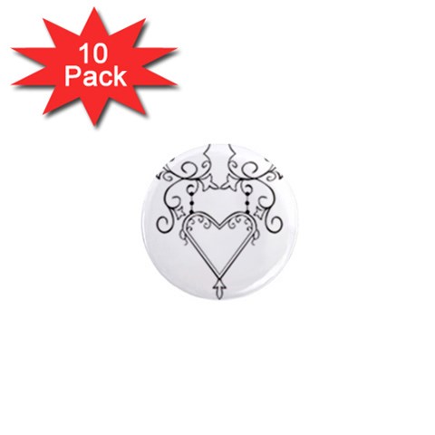 heart19618 1  Mini Magnet (10 pack)  from ArtsNow.com Front