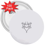 heart19618 3  Button (100 pack)
