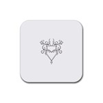 heart19618 Rubber Coaster (Square)