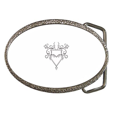 heart19618 Belt Buckle from ArtsNow.com Front