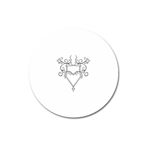 heart19618 Magnet 3  (Round) from ArtsNow.com Front
