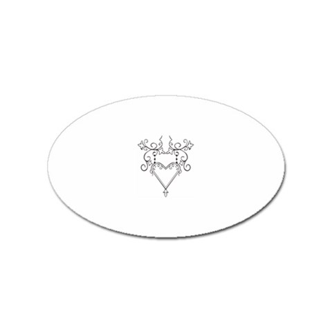 heart19618 Sticker Oval (100 pack) from ArtsNow.com Front