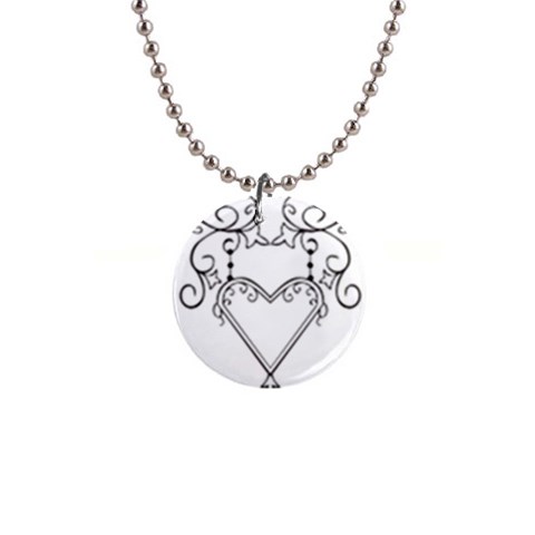 heart19618 1  Button Necklace from ArtsNow.com Front