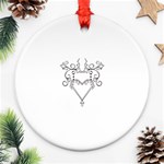 heart19618 Round Ornament (Two Sides)