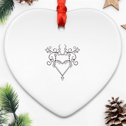 heart19618 Heart Ornament (Two Sides) from ArtsNow.com Front