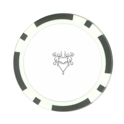 heart19618 Poker Chip Card Guard from ArtsNow.com Front