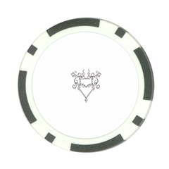 heart19618 Poker Chip Card Guard from ArtsNow.com Front