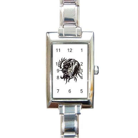 leo19079 Rectangular Italian Charm Watch from ArtsNow.com Front