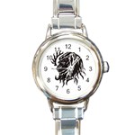 leo19079 Round Italian Charm Watch