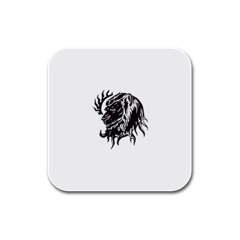 leo19079 Rubber Square Coaster (4 pack) from ArtsNow.com Front