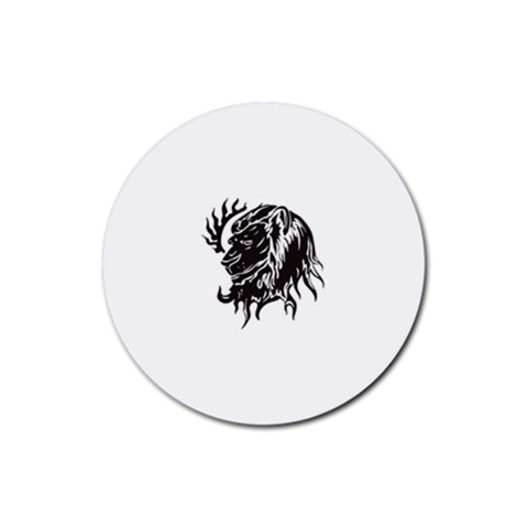 leo19079 Rubber Round Coaster (4 pack) from ArtsNow.com Front