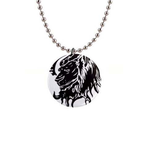leo19079 1  Button Necklace from ArtsNow.com Front