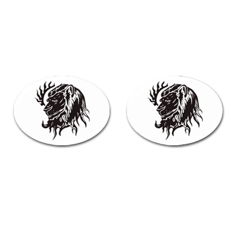 leo19079 Cufflinks (Oval) from ArtsNow.com Front(Pair)