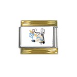 3-5471865-0-2-1 Gold Trim Italian Charm (9mm)