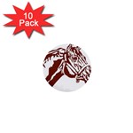 Thoroughbred 1  Mini Button (10 pack) 